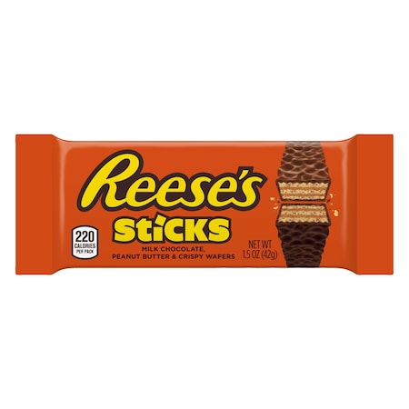 Hersheys Reese's Sticks Crisp Wafer, Milk Chocolate, Peanut Butter Candy Bar 1.5 oz 3400015141